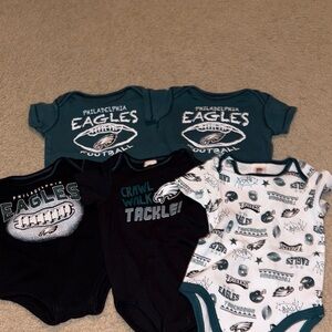 6 Eagles Onsies Bundle